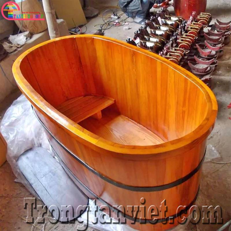 BỒN TẮM GỖ SỒI GIÁ RẺ - BỒN TẮM ĐẸP