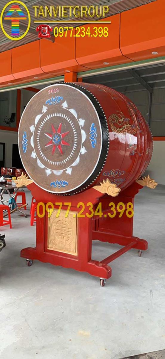 TRỐNG-ĐÌNH-CHÙA-100X130 VẼ RỒNG