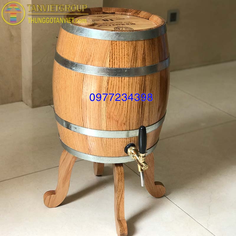 Thùng - gỗ - sồi - dáng - đứng